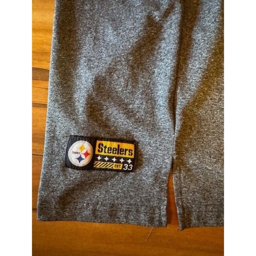 Pittsburgh Steelers Pullover 1/4 Zip Heather Gray‎ NFL Team Apparel SML Sleeve - Picture 9 of 13